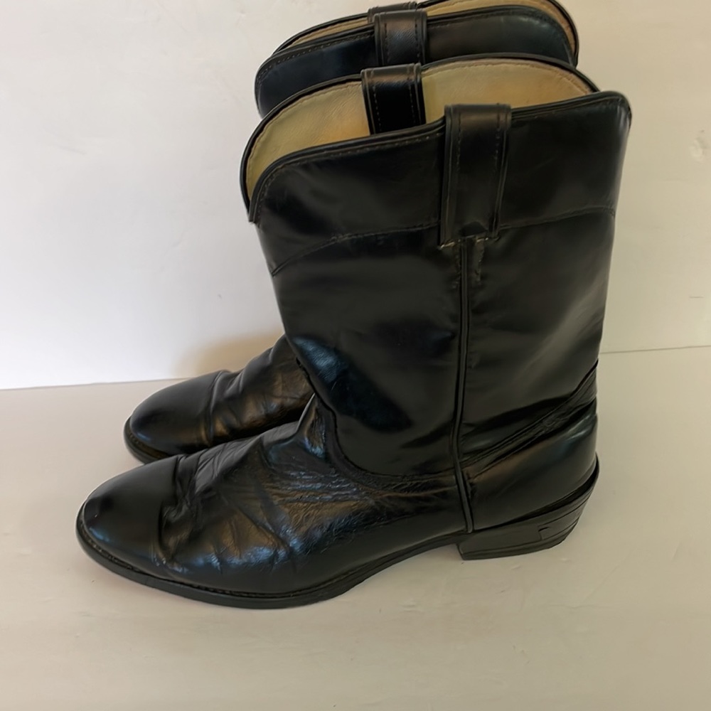 Good Year Black Leather  Vamp Boots Size 11